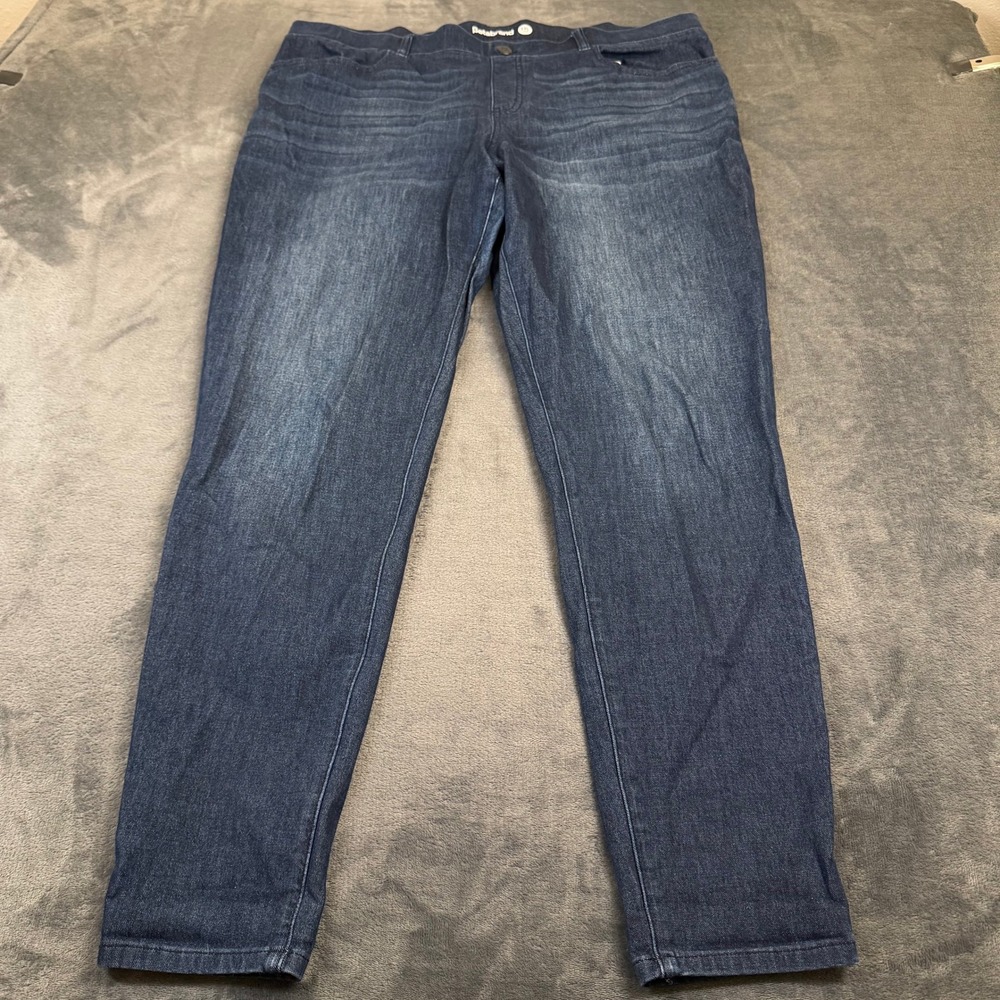 Betabrand Dress Pant Yoga Jeans Womens XXL Long Blue Stretch Slim Skinny Denim